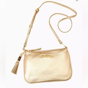 Lilly Pulitzer gold cross body